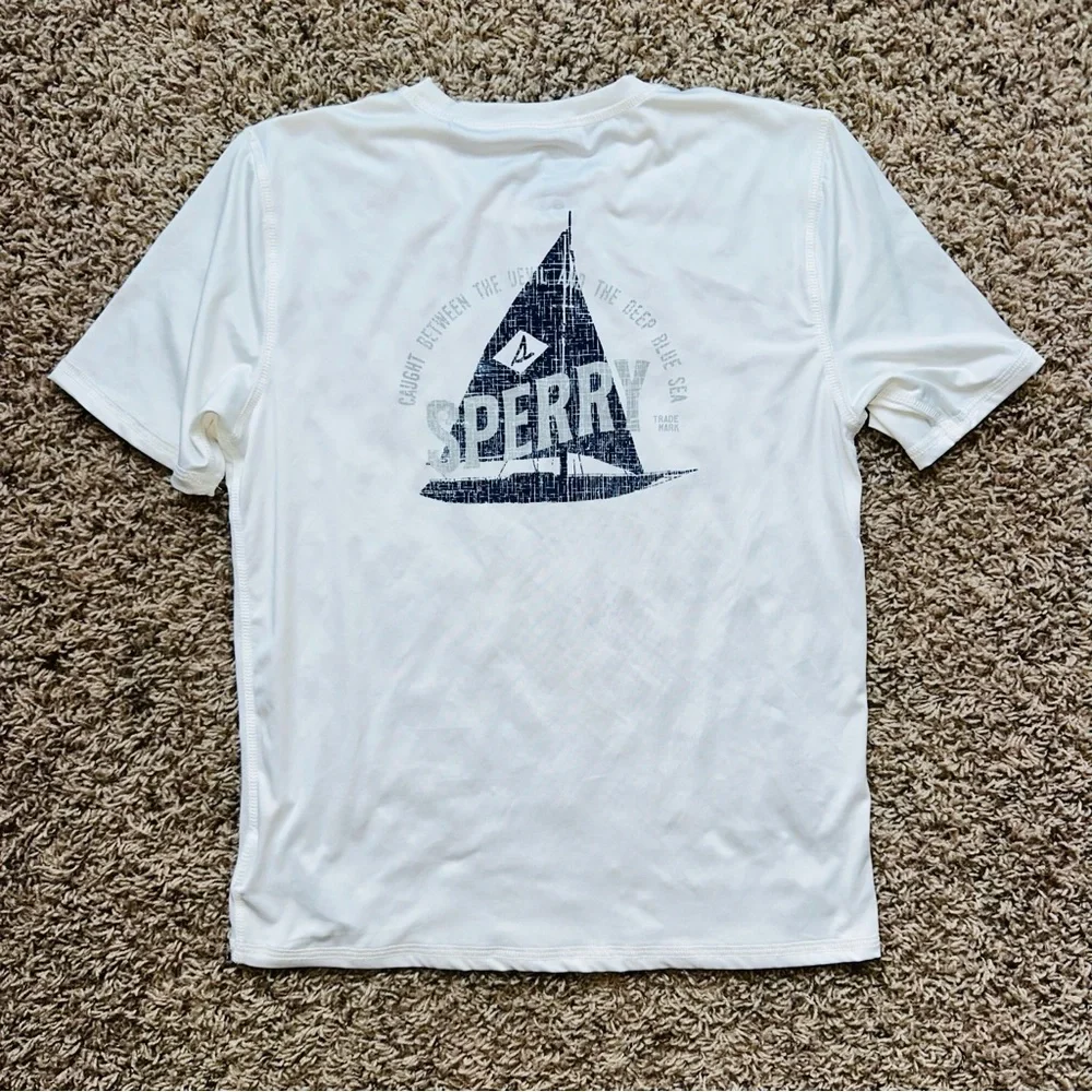 Sperry Kids Boys Rashguard Swim Top Large L Big Boy Swimwear 14/16